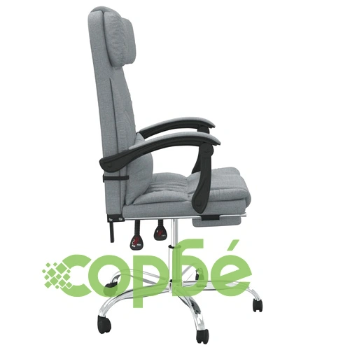 Масажен наклоняем офис стол, светлосив, текстил ➤ топ цена ➤ sorbe.bg