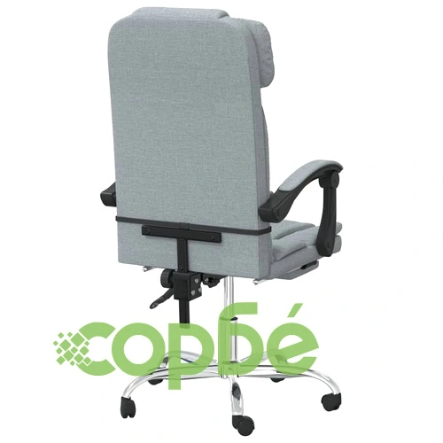 Масажен наклоняем офис стол, светлосив, текстил ➤ топ цена ➤ sorbe.bg