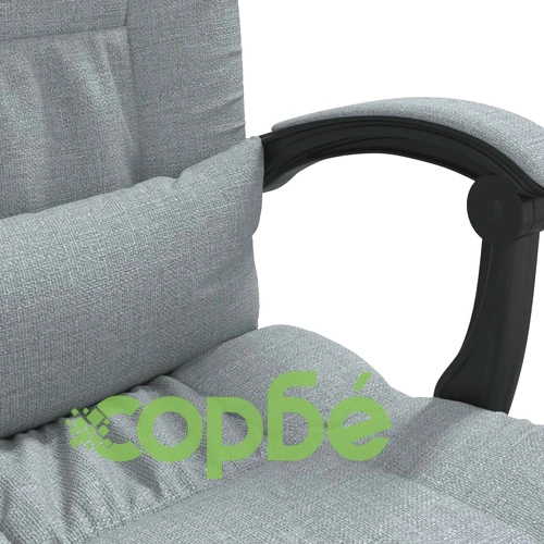 Масажен наклоняем офис стол, светлосив, текстил ➤ топ цена ➤ sorbe.bg