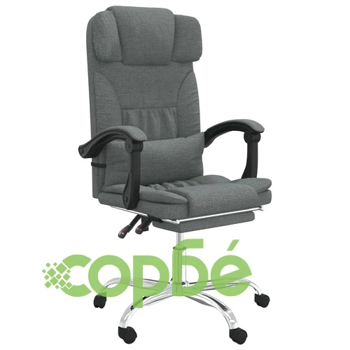 Масажен наклоняем офис стол, тъмносив, текстил ➤ топ цена ➤ sorbe.bg