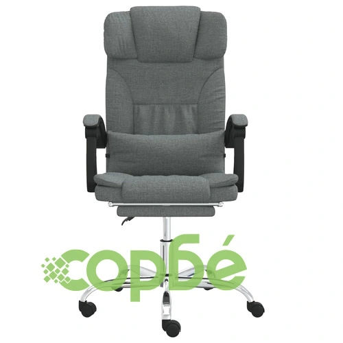 Масажен наклоняем офис стол, тъмносив, текстил ➤ топ цена ➤ sorbe.bg