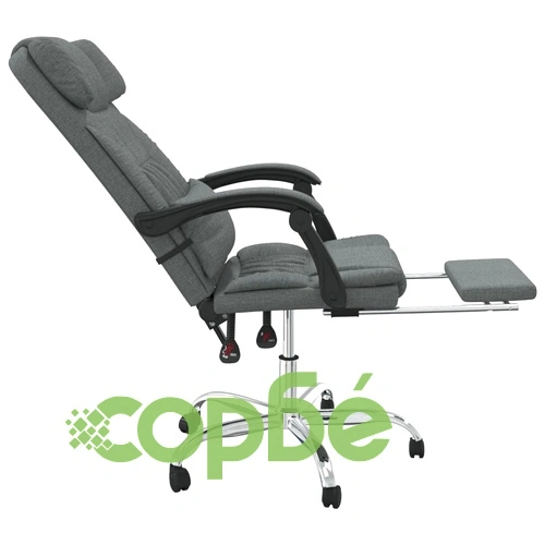 Масажен наклоняем офис стол, тъмносив, текстил ➤ топ цена ➤ sorbe.bg