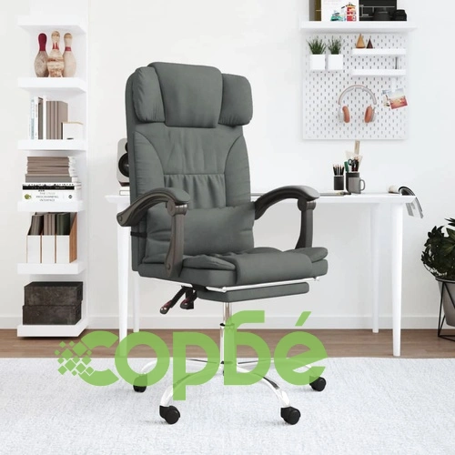 Масажен наклоняем офис стол, тъмносив, текстил ➤ топ цена ➤ sorbe.bg