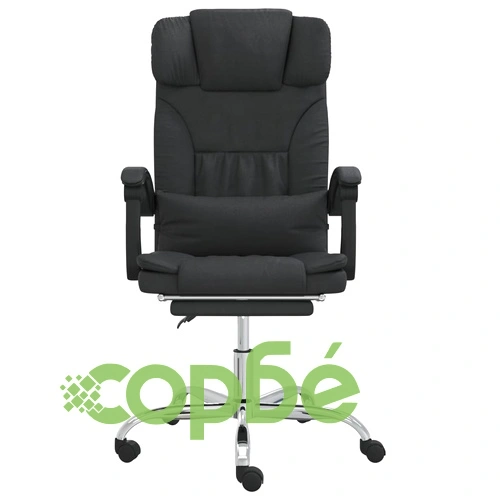 Масажен наклоняем офис стол, черен, изкуствена кожа ➤ топ цена ➤ sorbe.bg