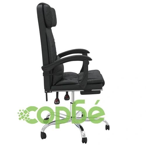 Масажен наклоняем офис стол, черен, изкуствена кожа ➤ топ цена ➤ sorbe.bg