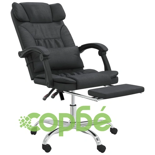 Масажен наклоняем офис стол, черен, изкуствена кожа ➤ топ цена ➤ sorbe.bg