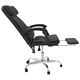 Масажен наклоняем офис стол, черен, изкуствена кожа