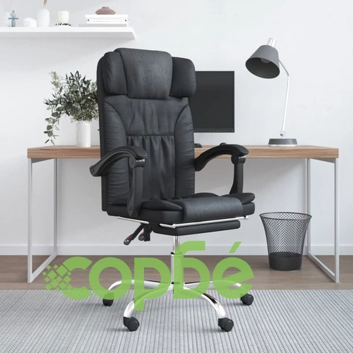 Масажен наклоняем офис стол, черен, изкуствена кожа ➤ топ цена ➤ sorbe.bg