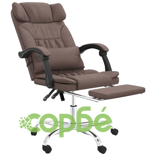 Масажен наклоняем офис стол, кафяв, изкуствена кожа ➤ топ цена ➤ sorbe.bg