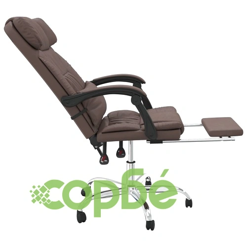 Масажен наклоняем офис стол, кафяв, изкуствена кожа ➤ топ цена ➤ sorbe.bg