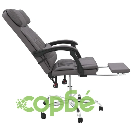 Масажен наклоняем офис стол, сив, изкуствена кожа ➤ топ цена ➤ sorbe.bg