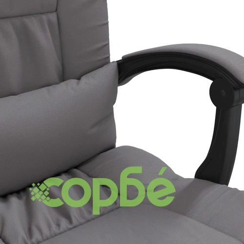 Масажен наклоняем офис стол, сив, изкуствена кожа ➤ топ цена ➤ sorbe.bg