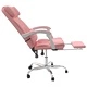 Масажен наклоняем офис стол, розов, изкуствена кожа