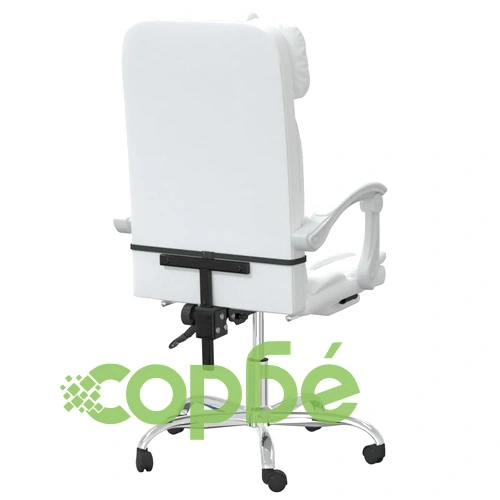 Масажен наклоняем офис стол, бял, изкуствена кожа ➤ топ цена ➤ sorbe.bg