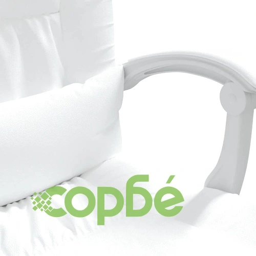 Масажен наклоняем офис стол, бял, изкуствена кожа ➤ топ цена ➤ sorbe.bg