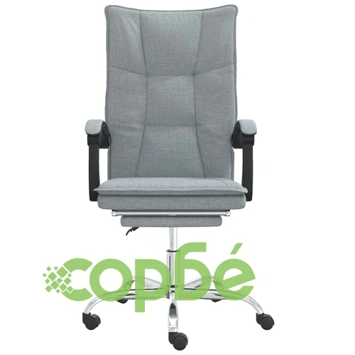 Наклоняем офис стол, светлосив, текстил ➤ топ цена ➤ sorbe.bg