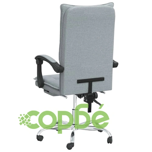 Наклоняем офис стол, светлосив, текстил ➤ топ цена ➤ sorbe.bg