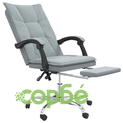 Наклоняем офис стол, светлосив, текстил ➤ топ цена ➤ sorbe.bg