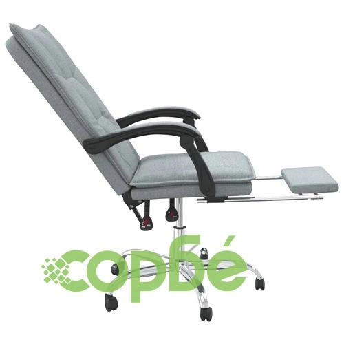 Наклоняем офис стол, светлосив, текстил ➤ топ цена ➤ sorbe.bg