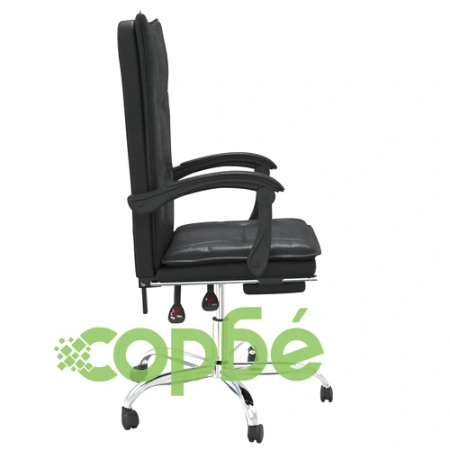 Наклоняем офис стол, черен, изкуствена кожа ➤ топ цена ➤ sorbe.bg