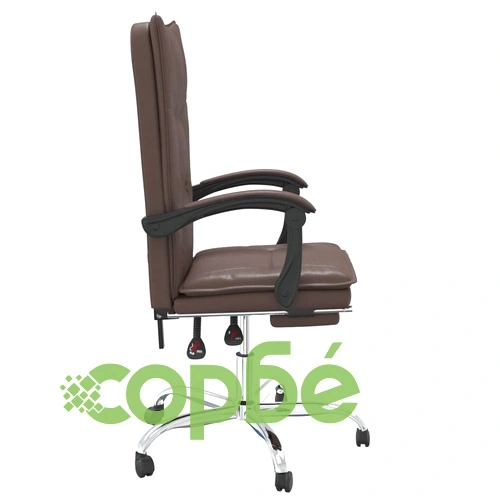 Наклоняем офис стол, кафяв, изкуствена кожа ➤ топ цена ➤ sorbe.bg