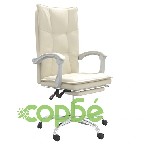 Накланяем офис стол, кремав, изкуствена кожа ➤ топ цена ➤ sorbe.bg