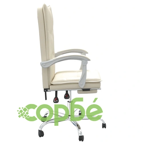 Накланяем офис стол, кремав, изкуствена кожа ➤ топ цена ➤ sorbe.bg