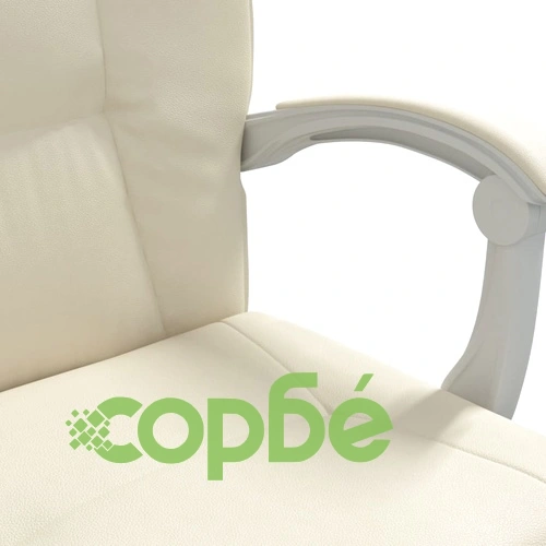 Накланяем офис стол, кремав, изкуствена кожа ➤ топ цена ➤ sorbe.bg