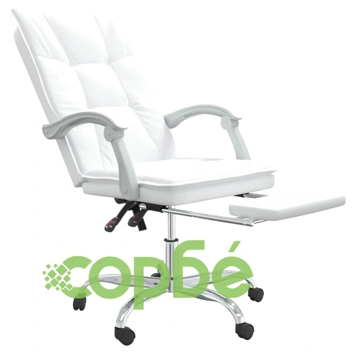 Наклоняем офис стол, бял, изкуствена кожа ➤ топ цена ➤ sorbe.bg