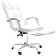 Наклоняем офис стол, бял, изкуствена кожа