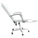Наклоняем офис стол, бял, изкуствена кожа