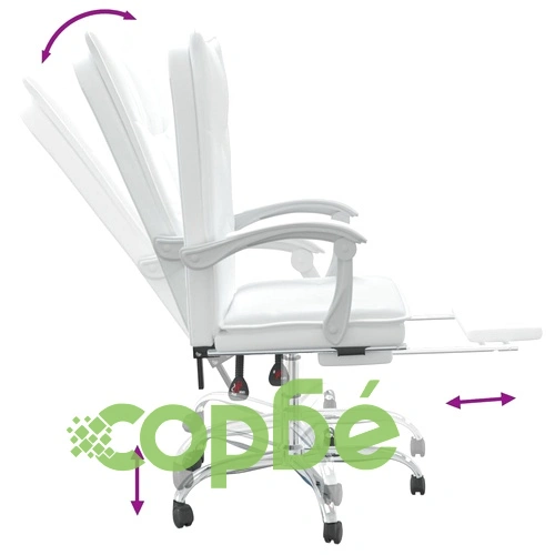 Наклоняем офис стол, бял, изкуствена кожа ➤ топ цена ➤ sorbe.bg