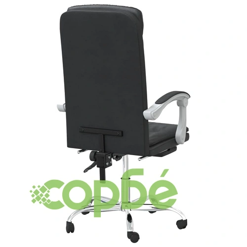 Накланящ се офис стол черно изкуствена кожа ➤ топ цена ➤ sorbe.bg