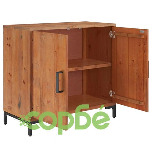 Сайдборд, кафяв, 75x35x70 см, борова дървесина масив ➤ топ цена ➤ sorbe.bg