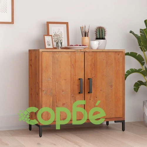 Сайдборд, кафяв, 75x35x70 см, борова дървесина масив ➤ топ цена ➤ sorbe.bg