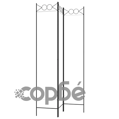 Параван за стая, 3 панела, бял, 120x200 см, текстил ➤ топ цена ➤ sorbe.bg