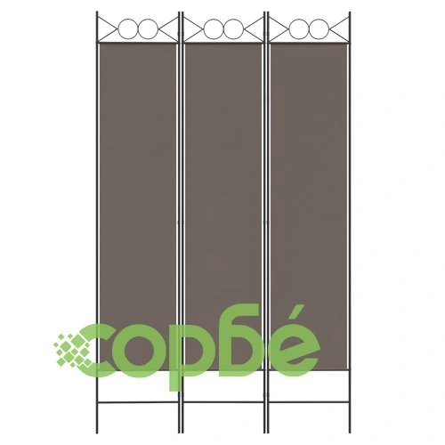 Параван за стая, 3 панела, антрацит, 120x200 cм, текстил ➤ топ цена ➤ sorbe.bg
