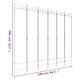 Параван за стая, 6 панела, бял, 240x200 см, текстил