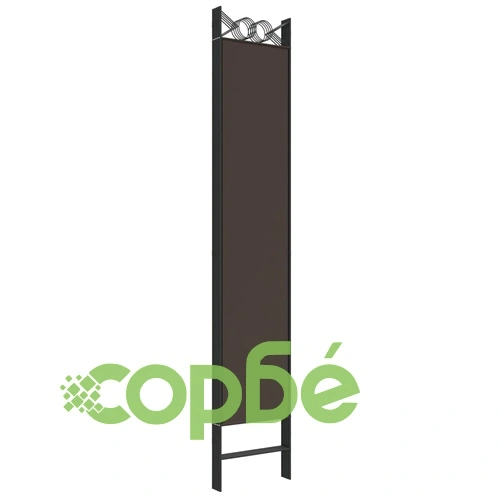 Параван за стая, 5 панела, кафяв, 200x220 см, плат ➤ топ цена ➤ sorbe.bg