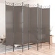 Параван за стая, 6 панела, антрацит, 240x220 cм, текстил