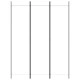 Параван за стая, 3 панела, бял, 150x200 см, текстил