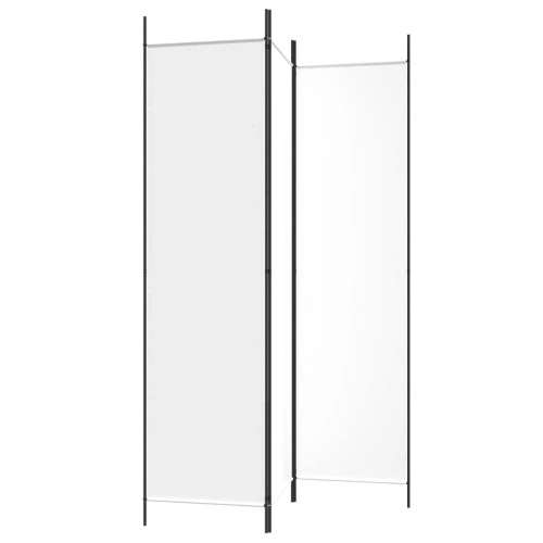 Параван за стая, 3 панела, бял, 150x200 см, текстил ➤ топ цена ➤ sorbe.bg