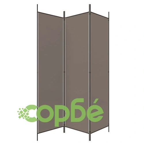 Параван за стая, 3 панела, антрацит, 150x200 cм, текстил ➤ топ цена ➤ sorbe.bg