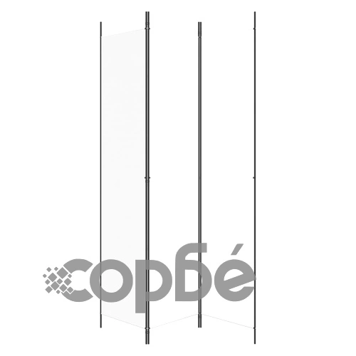 Параван за стая, 3 панела, бял, 150x220 см, плат ➤ топ цена ➤ sorbe.bg