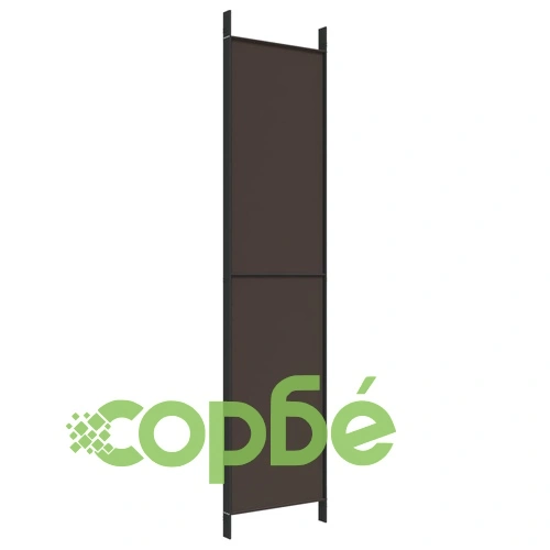 Параван за стая, 4 панела, кафяв, 200x220 cм, плат ➤ топ цена ➤ sorbe.bg