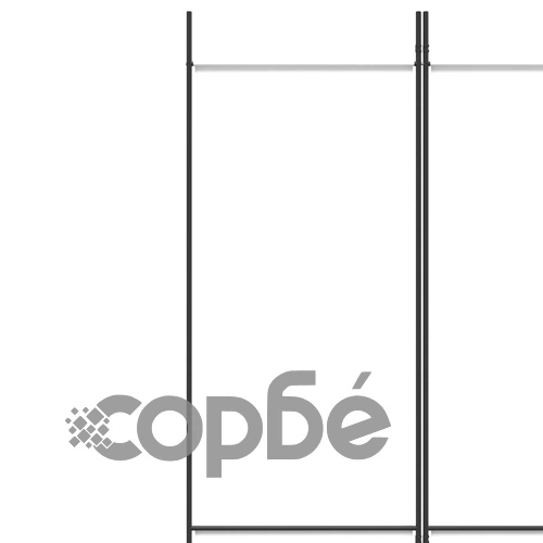 Параван за стая, 5 панела, бял, 250x220 см, текстил ➤ топ цена ➤ sorbe.bg