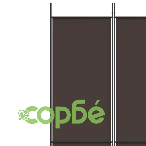 Параван за стая, 6 панела, кафяв, 300x220 см, плат ➤ топ цена ➤ sorbe.bg