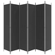 Параван за стая, 6 панела, черен, 300x220 cм, плат
