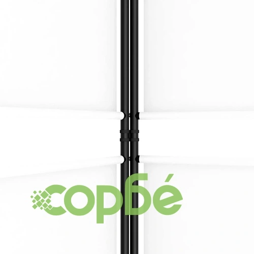 Параван за стая, 5 панела, бял, 250x180 см, текстил ➤ топ цена ➤ sorbe.bg