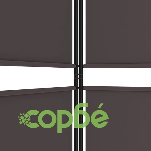 Параван за стая, 5 панела, кафяв, 250x180 см, плат ➤ топ цена ➤ sorbe.bg